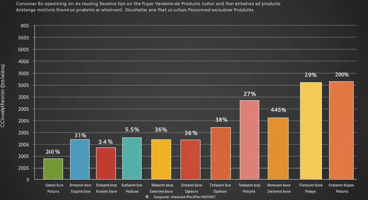 Bar chart illustrating consumer spending and real savings from online exclusive product discounts.