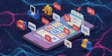 Smartphone displaying daily deal alerts for May 2025 with various product icons