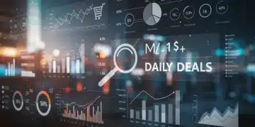 Data-Driven Deal Hunting: Your 2025 Savings Guide Digital dashboard showing daily deals analysis and savings insights for 2025