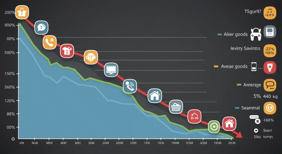 Inventory levels decreasing and savings increasing in March 2025 graphic