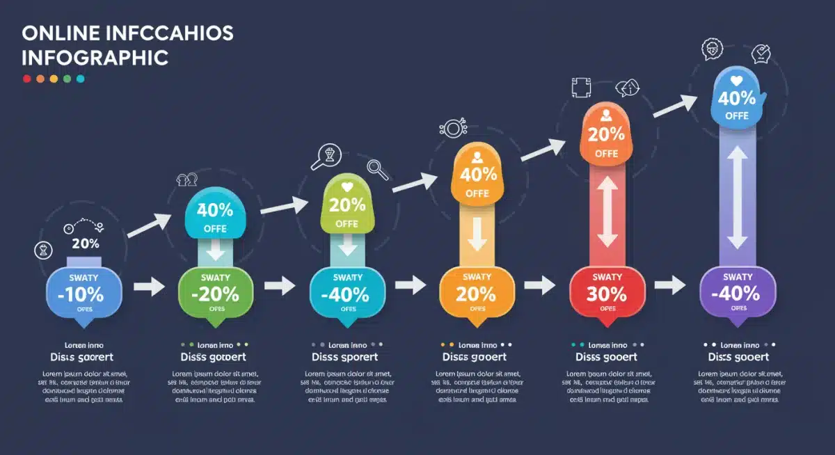 Infographic showing tiered discount levels and spending thresholds
